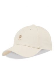Tommy Hilfiger Czapka z daszkiem Elevated Chic Cap AW0AW17128 Écru. Czapki i kapelusze damskie Tommy Hilfiger, bez wzorów, z bawełny. Za 129.99 zł.