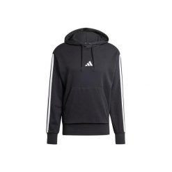 Bluza męska adidas Essentials 3-Stripes French Terry. Czarne bluzy męskie Adidas, m, bez wzorów, z bawełny, bez kaptura. Za 257.05 zł.