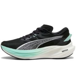 Damskie buty do biegania Puma Deviate Nitro 3. Czarne obuwie sportowe damskie Puma, bez wzorów, do biegania. W wyprzedaży za 651.50 zł.