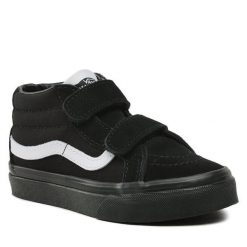 Tenisówki Vans. Czarne półbuty dziewczęce Vans, bez wzorów, bez zapięcia. Za 179.99 zł.