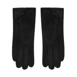 Rękawiczki Damskie Jenny Fairy. Czarne rękawiczki damskie Jenny Fairy, bez wzorów, z dzianiny. Za 29.99 zł.