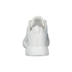 Buty do chodzenia damskie Skechers Sneaker. Białe obuwie sportowe damskie Skechers, bez wzorów, z materiału, trekkingowe, Skechers Sport. Za 239.99 zł.