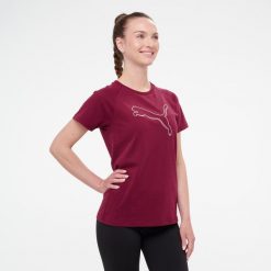 Koszulka damska Puma Gym & Pilates. Czerwone koszulki sportowe damskie Puma, m, bez wzorów, z bawełny, bez kołnierzyka, bez ramiączek, na jogę i pilates. Za 89.99 zł.