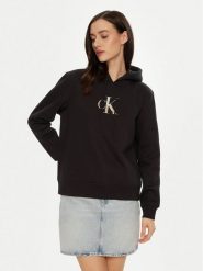 Calvin Klein Jeans Bluza Gradient J20J224721 Czarny Relaxed Fit. Czarne bluzy damskie Calvin Klein Jeans, l, bez wzorów, z jeansu, bez kaptura. Za 249.99 zł.