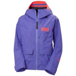 Damska kurtka narciarska Helly Hansen Emiko Shell. Fioletowe kurtki damskie Helly Hansen, bez wzorów, bez kaptura. Za 1,482.45 zł.