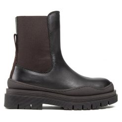 Sztyblety See By Chloé. Czarne botki damskie See By Chloé, bez obcasa, na płaskiej podeszwie, bez zapięcia. Za 1,559.00 zł.