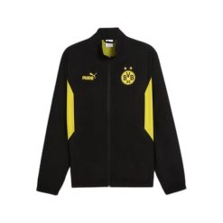 Kurtka Archive Domicile Borussia Dortmund 2024/25. Czarne kurtki sportowe męskie Puma, bez wzorów, do piłki nożnej. W wyprzedaży za 237.50 zł.
