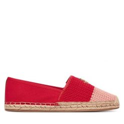 Espadryle Tommy Hilfiger. Czerwone espadryle damskie Tommy Hilfiger, bez wzorów, bez obcasa, bez zapięcia. Za 369.99 zł.
