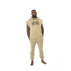 Bluza z kapturem Metal Boxe Storm. Brązowe bluzy męskie METAL BOXE, l, bez wzorów, z bawełny, z kapturem. Za 198.50 zł.