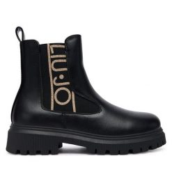 Botki Liu Jo. Czarne botki damskie Liu Jo, bez obcasa, na płaskiej podeszwie, bez zapięcia. Za 399.99 zł.