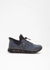 Wsuwane sneakersy marki Rieker z wyściełaną wkładką. Niebieskie obuwie sportowe damskie bonprix, bez wzorów. Za 329.99 zł.