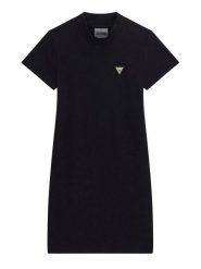 Guess Sukienka codzienna J6RK31 J1314 Czarny Regular Fit. Czarne sukienki dla dziewczynek Guess, z aplikacjami, z bawełny, bez ramiączek. Za 159.99 zł.