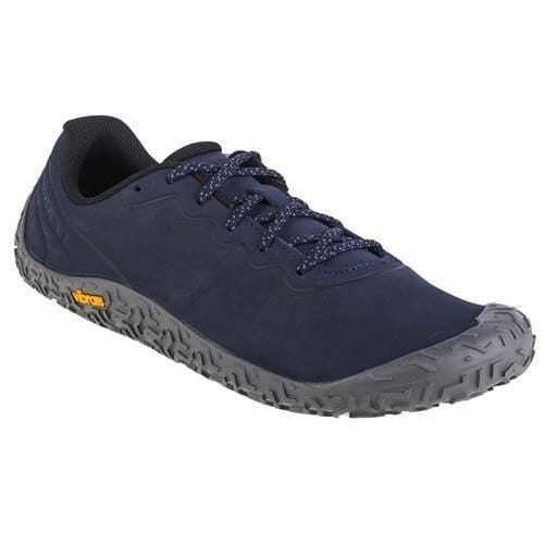 Buty do chodzenia męskie Merrell Vapor Glove. Niebieskie buty sportowe męskie Merrell, z gumy, bez zapięcia, do biegania. Za 607.00 zł.