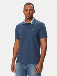 Calvin Klein Jeans Polo LV04RG234G Granatowy Regular Fit. Niebieskie koszulki polo męskie Calvin Klein Jeans, m, bez wzorów, z bawełny, bez ramiączek. Za 289.99 zł.