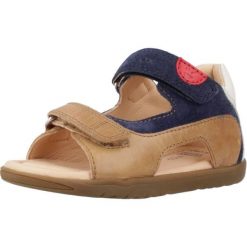 Sandały GEOX B S.MACCHIA B. A Brązowy. Brązowe sandały męskie Geox, ze skóry, bez zapięcia. Za 137.99 zł.