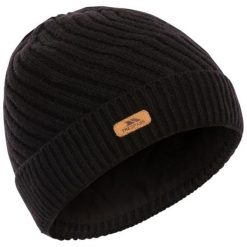 Damska Czapka Z Dzianiny Twisted Knitted Beanie. Niebieskie czapki i kapelusze damskie Trespass, z aplikacjami, z dzianiny. Za 58.99 zł.