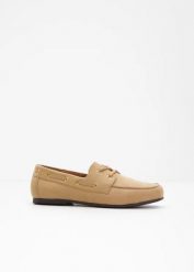 Półbuty loafersy. Brązowe półbuty damskie bonprix, bez wzorów, bez obcasa, bez zapięcia. Za 37.99 zł.