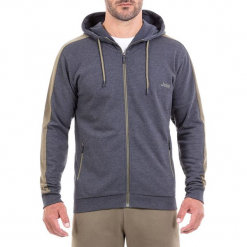 Bluza w kolorze ciemnoszarym. Brązowe bluzy męskie Jeep, z nadrukiem, prążkowane. W wyprzedaży za 124.95 zł.