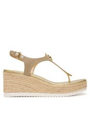 MICHAEL Michael Kors Espadryle Val Thong Wedge 40S6VAMS1D Złoty. Żółte sandały damskie MICHAEL Michael Kors, bez wzorów, ze skóry, bez obcasa, bez zapięcia. Za 569.99 zł.
