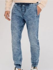 Jeansy jogger - niebieski. Niebieskie jeansy męskie Sinsay. W wyprzedaży za 37.99 zł.