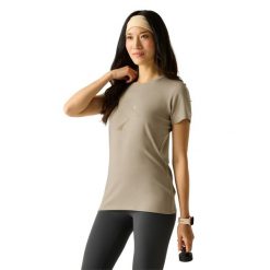 T-shirt Damski Abstrakcja Fingal. Brązowe t-shirty damskie Regatta, m, w abstrakcyjne wzory, z materiału, bez kołnierzyka. Za 69.99 zł.