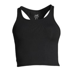 Koszulka Damska Casall Crop Rib Racerback Oddychająca Elastyczna. Czarne koszulki sportowe damskie Casall, bez wzorów, sportowe, bez kołnierzyka. W wyprzedaży za 174.99 zł.