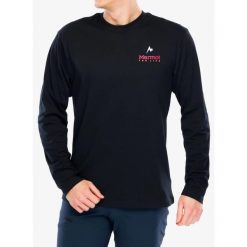 Bluza turystyczna męska Marmot For Life Tee LS. Czarne bluzy męskie Marmot, m, bez wzorów, bez kaptura. W wyprzedaży za 190.80 zł.