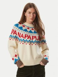 Napapijri Sweter D-Fiames NP0A892S Beżowy jasny Regular Fit. Brązowe swetry damskie Napapijri, s, bez wzorów, z syntetyku, bez kołnierzyka, bez ramiączek, bez kaptura. Za 1,149.00 zł.