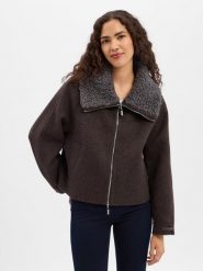 MOS MOSH sweter wełniany Kobiety brązowy, L. Brązowe swetry damskie Mos Mosh, l, bez wzorów, z wełny, bez kołnierzyka, bez ramiączek, bez kaptura. Za 999.95 zł.