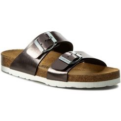 Klapki Dr. Brinkmann. Szare klapki damskie Dr. Brinkmann, bez wzorów, bez obcasa. Za 139.99 zł.