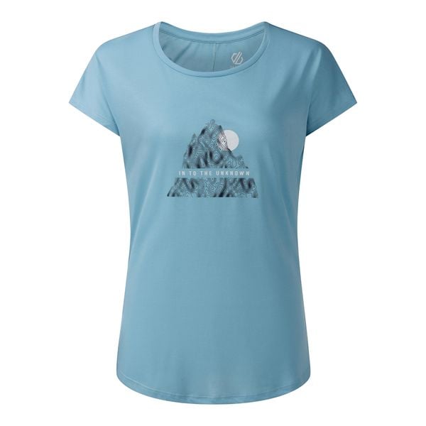 Koszulka Damska Serenity Abstract Mountain. Niebieskie t-shirty damskie Dare 2b, xs, bez wzorów, z lyocellu, bez kołnierzyka. Za 92.99 zł.