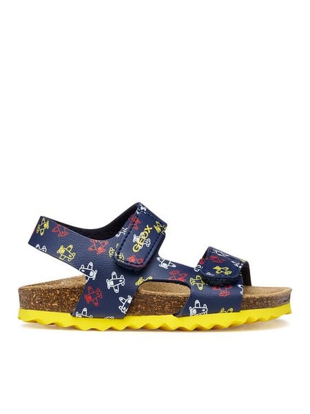 Geox Sandały B Sandal Chalki Boy B552QB 00004 C4002 S Granatowy. Niebieskie sandały chłopięce Geox, ze skóry, bez zapięcia. Za 159.99 zł.