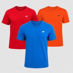 KOMPLET KOSZULEK MĘSKICH 4F T-SHIRT SPORTOWY 3PAK ZESTAW NA CO DZIEŃ. T-shirty męskie 4f, m, bez wzorów, z bawełny, sportowe, bez kołnierzyka. Za 117.00 zł.