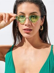 Okulary przeciwsłoneczne - zielony. Zielone okulary przeciwsłoneczne damskie Sinsay. Za 19.99 zł.