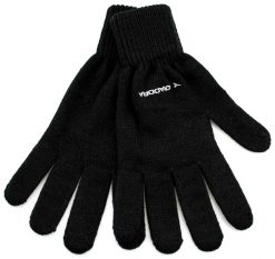 Rękawiczki męskie Diadora Glove Dziane Czarne. Czarne rękawiczki męskie Diadora, bez wzorów, z materiału, sportowe. Za 103.99 zł.