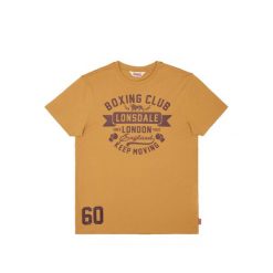 T-shirt Lonsdale Gruting. Brązowe t-shirty męskie Lonsdale, l, bez wzorów, z bawełny, klasyczne, bez kołnierzyka. Za 137.50 zł.