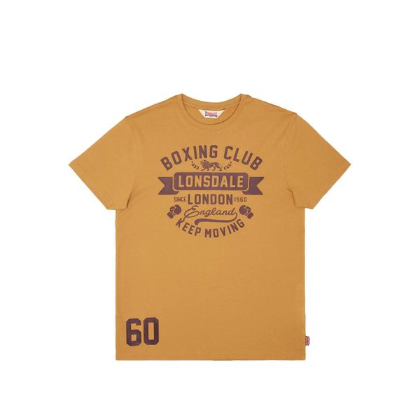 T-shirt Lonsdale Gruting. Brązowe t-shirty męskie Lonsdale, l, bez wzorów, z bawełny, klasyczne, bez kołnierzyka. Za 137.50 zł.