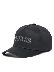 Guess Czapka z daszkiem J5RZ40 WO08O Czarny. Czarne czapki dla dzieci Guess, z aplikacjami, z bawełny. Za 79.99 zł.