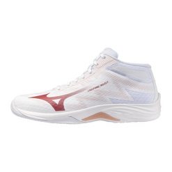 Damskie buty halowe Mizuno Lightning Select Mid Wos. Białe obuwie sportowe damskie Mizuno, bez wzorów, do siatkówki. Za 429.99 zł.