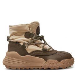Trzewiki Timberland. Brązowe botki damskie Timberland, bez obcasa, na płaskiej podeszwie, bez zapięcia. Za 589.99 zł.