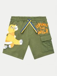Original Marines Szorty sportowe DEPV0336NM Zielony Regular Fit. Zielone szorty dla chłopców Original Marines, bez wzorów, z bawełny, sportowe. Za 59.99 zł.