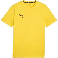 Koszulka męska Puma Team Goal Casuals Tee. Żółte koszulki sportowe męskie Puma, m, bez wzorów, bez kołnierzyka, bez ramiączek, do piłki nożnej. Za 107.22 zł.