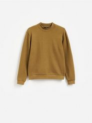 Bluza z półgolfem - ciemnozielony. Zielone bluzy męskie Reserved, l, bez wzorów, z bawełny, bez kaptura. Za 99.99 zł.