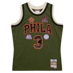Jersey Philadelphia 76ers NBA Flight Swingman 1996 Allen Iverson. Zielone koszulki sportowe męskie Mitchell & Ness, bez wzorów, z jersey, bez kołnierzyka, bez ramiączek, do koszykówki. Za 636.50 zł.