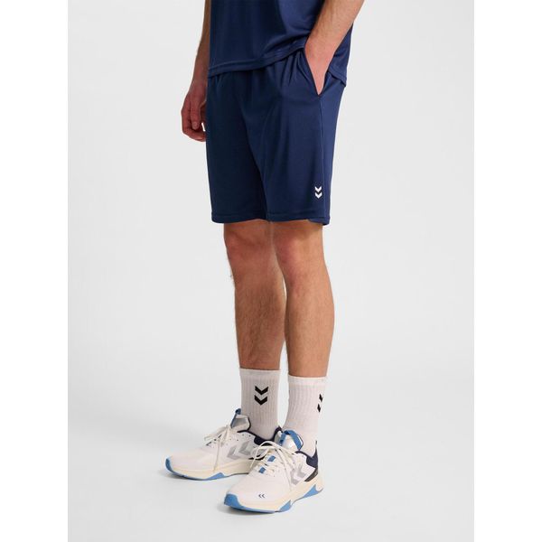 Szorty Hummel Pulse. Niebieskie buty sportowe męskie Hummel, bez zapięcia, na fitness i siłownię. Za 154.00 zł.