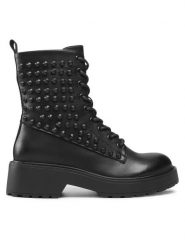 DeeZee Trapery H190852-3A Czarny. Czarne śniegowce i trapery damskie DeeZee, ze skóry. Za 129.99 zł.