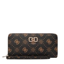 Portfel Guess. Brązowe portfele damskie Guess, z aplikacjami. Za 299.99 zł.
