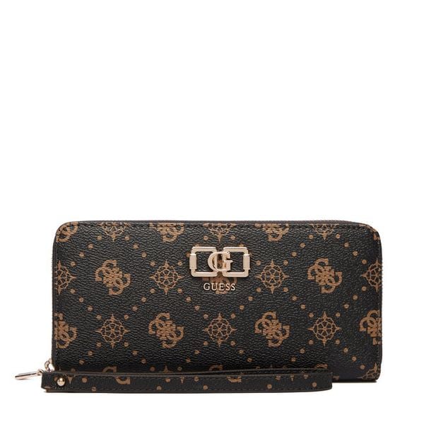 Portfel Guess. Brązowe portfele damskie Guess, z aplikacjami. Za 211.99 zł.