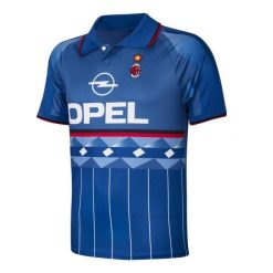 Retro koszulka piłkarska – Męska – AC Milan 1996 – Niebieski. Niebieskie koszulki sportowe męskie COPA FOOTBALL, m, bez wzorów, bez kołnierzyka, bez ramiączek, do piłki nożnej. Za 340.84 zł.