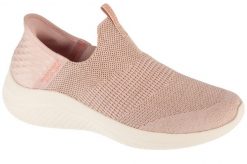 Buty sportowe Sneakersy damskie, Slip-Ins Ultra Flex 3.0 - Glitter Me. Czerwone obuwie sportowe damskie Skechers, bez wzorów, z materiału, trekkingowe. Za 299.99 zł.